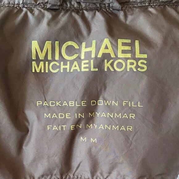 Michael Kors beige packable quilted puffer jacket size M - Picture 11 of 12